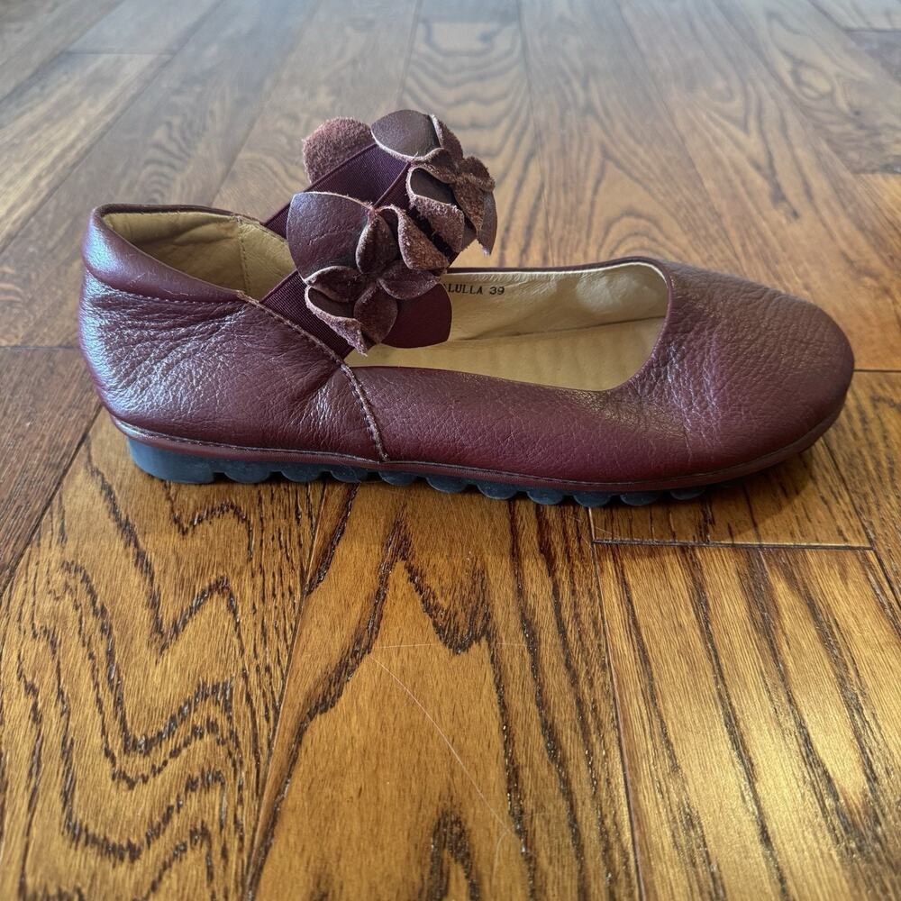 Spring Step L'Artiste Talulla 39 Women's Shoes 8.5 Burgundy Floral Ballet Flats - Picture 6 of 11